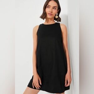 Tuckernuck Black Linen Pauline Dress size XS